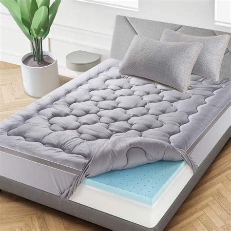 3 inch queen mattress pad|More.